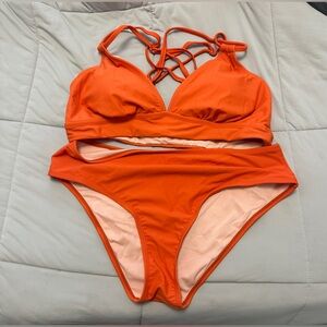 Cupshe Orange Bikini Set